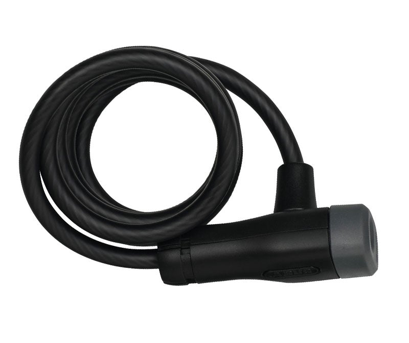 Abus Cable Lock - 4 Series Star Keyed Coil 4508K/150cm Length - 8mm Diameter - Black Black  