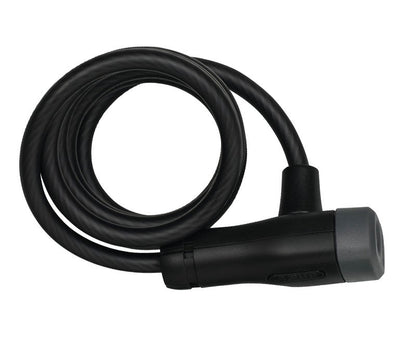 Abus Cable Lock - 4 Series Star Keyed Coil 4508K/150cm Length - 8mm Diameter - Black Black  