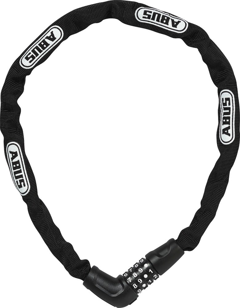 Abus Chain Lock - Steel-O-Chain 5805C/75 Combo - 75cm length / 5mm Diameter Square - Black Black  