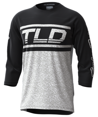 Troy Lee Designs Ruckus 3/4 Sleeve MTB Jersey - Bars - Black-Off White - 2022 Black - Off White Small 