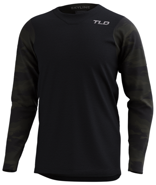 Troy Lee Designs Skyline Chill Long Sleeve MTB Jersey - Hideout Black - 2022 Hideout Black Small 