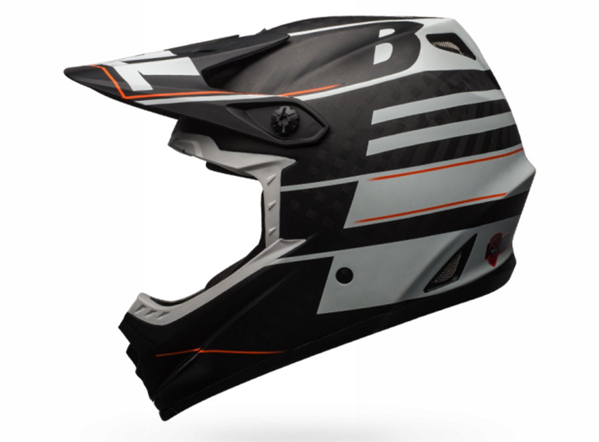 Bell Full 9 Full Face Helmet - Matt White-Black Blocked Matt White - Black Blocked Small 