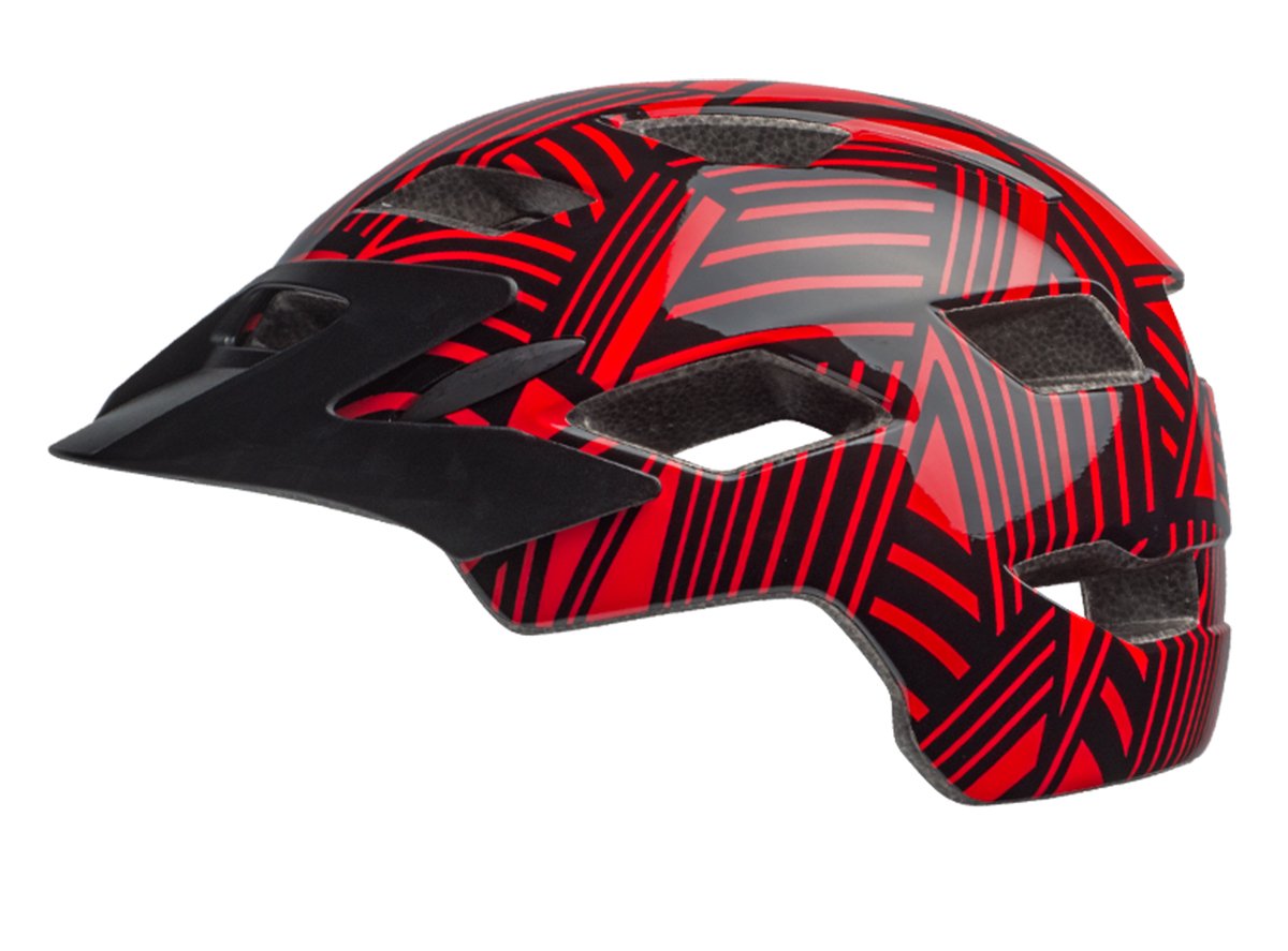 Bell Sidetrack Child Helmet - Gloss Red-Black Seeker Gloss Red - Black Seeker One Size 