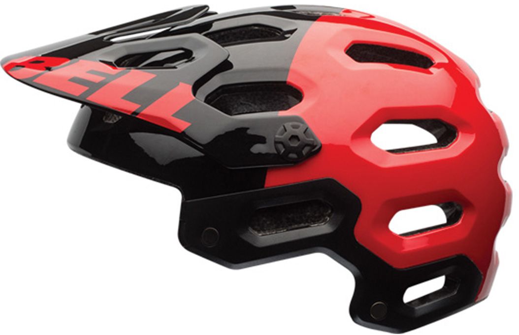 Bell Super 2 MTB Helmet - Red-Black Aggression Red - Black Aggression Medium 