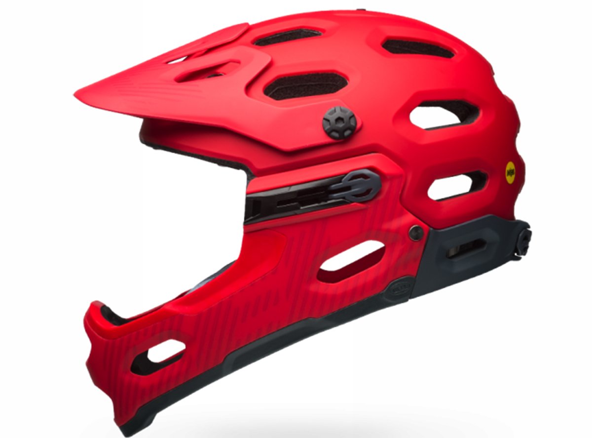 Bell Super 3R MIPS Full Face Helmet - Matt Hibiscus-Smoke Matt Hibiscus - Smoke Small 