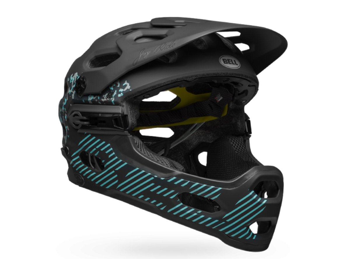 Bell Super 3R MIPS Full Face Helmet - Joy Ride - Lead Stone Lead Stone Small 