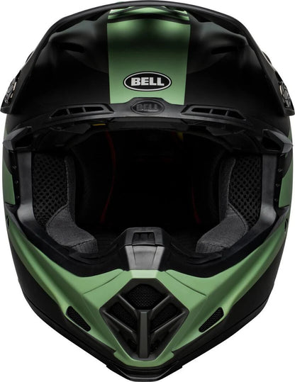 Bell Moto-9 MIPS Full Face Helmet - Prophecy - Matt Black-Dark Green