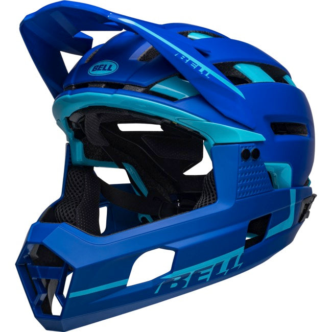 Bell Super Air R Spherical MIPS Full Face Helmet - Matt Gloss Blues - 2022 Matt Gloss Blues Small 