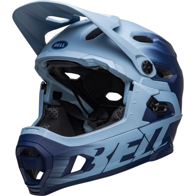 Bell Super DH Spherical MIPS Helmet - Matt Light Blue-Navy - 2022 Matt Light Blue - Navy Small 