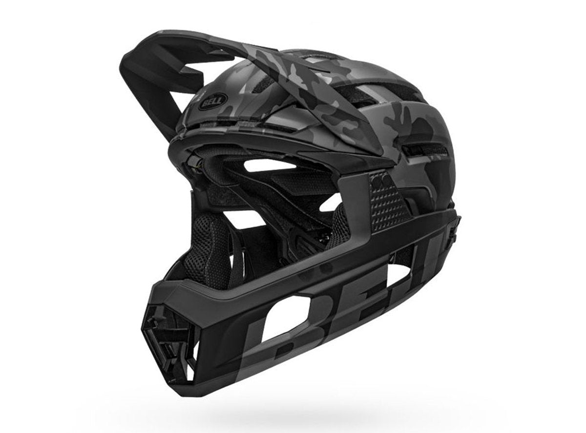 Bell Super Air R MIPS Full Face Helmet - Matt Gloss Black-Camo - 2020 Matt Gloss Black - Camo Small 