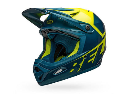 Bell Transfer Full Face Helmet - Gloss Blue-Hi Viz Gloss Blue - Hi Viz Small 