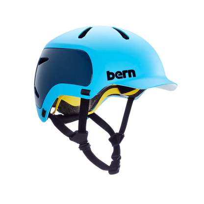 Bern Watts 2.0 Helmet - Matt Ocean Blue Matt Ocean Blue Small 