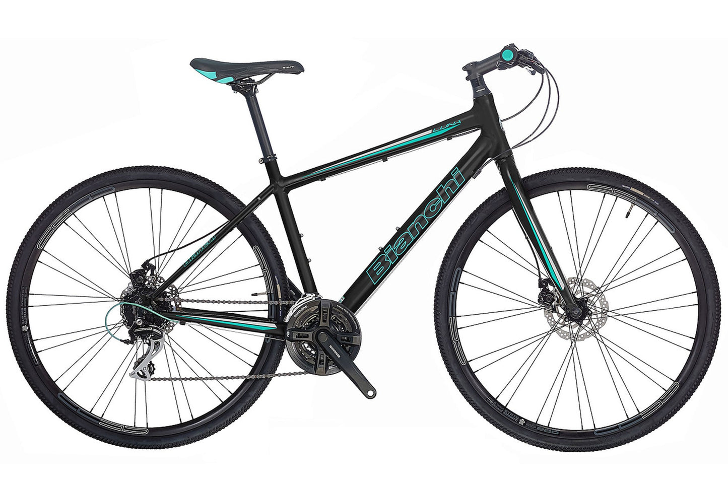 Bianchi Luna 1 700c - Black-Celeste Black - Celeste 42cm (16.5") 