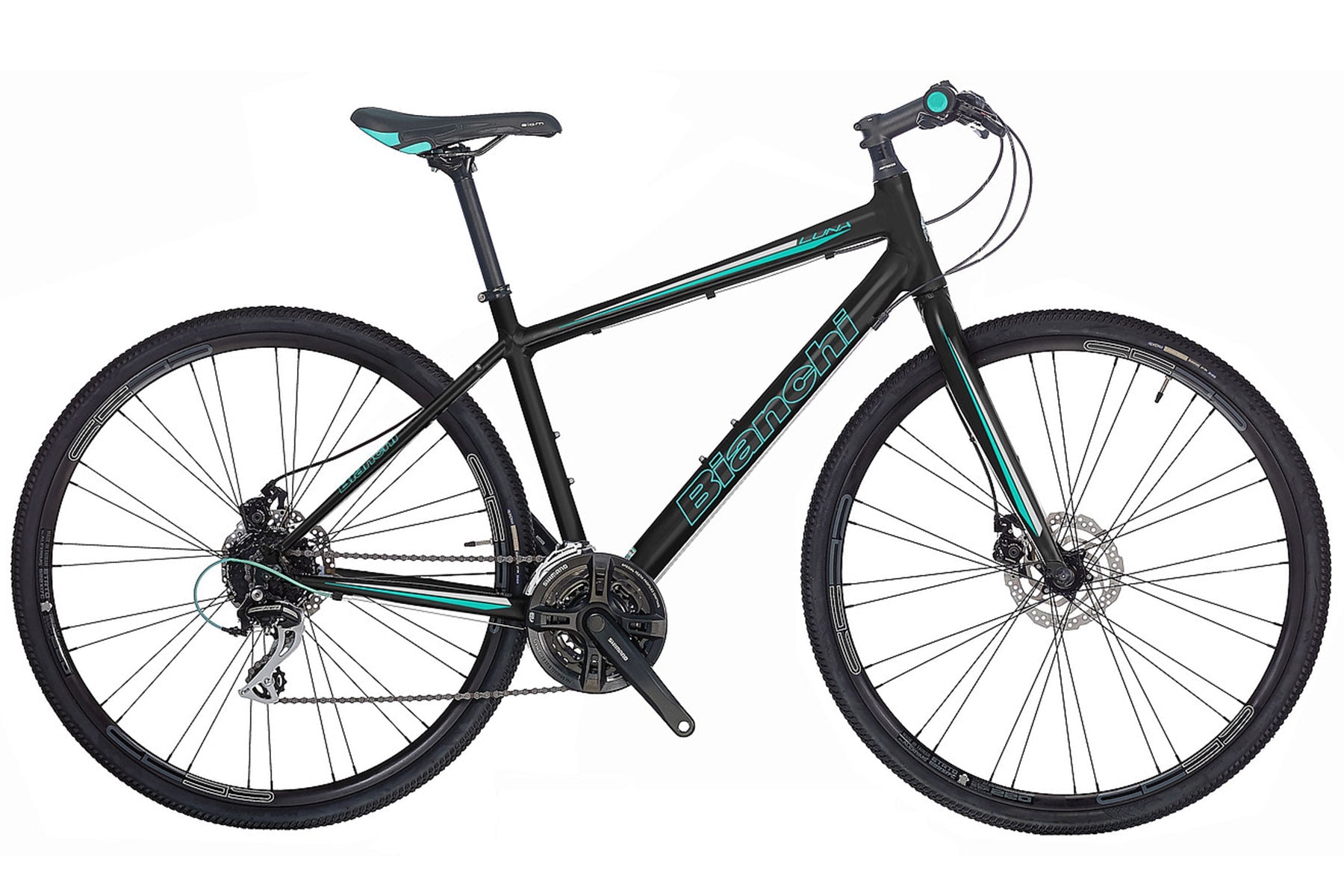 Bianchi Luna 1 700c - Black-Celeste Black - Celeste 42cm (16.5") 