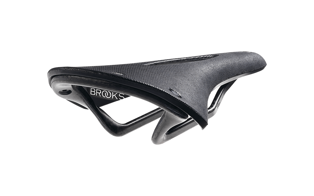 Brooks England C13 Carved Saddle - Black Black 132mm 
