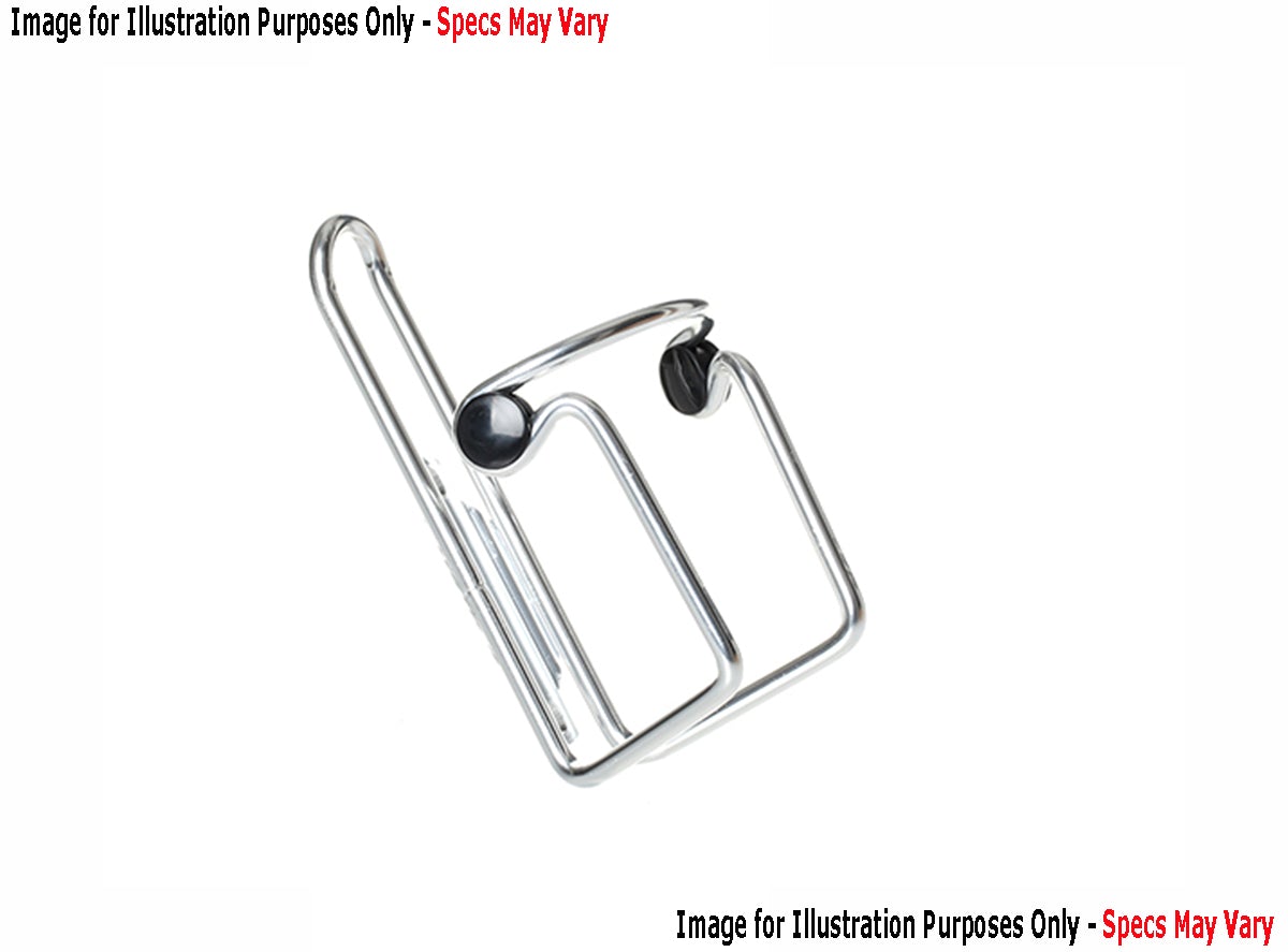 CBO Generic Water Bottle Cage Black - Alloy - 5or6mm - Silver Silver  