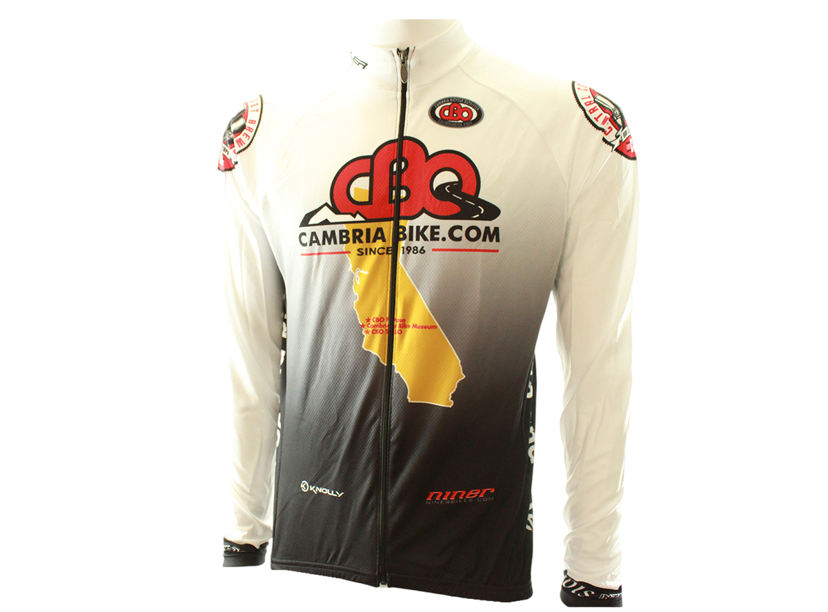 CBO CBO Mens Long Sleeve Equipe Club Jersey - White - Black