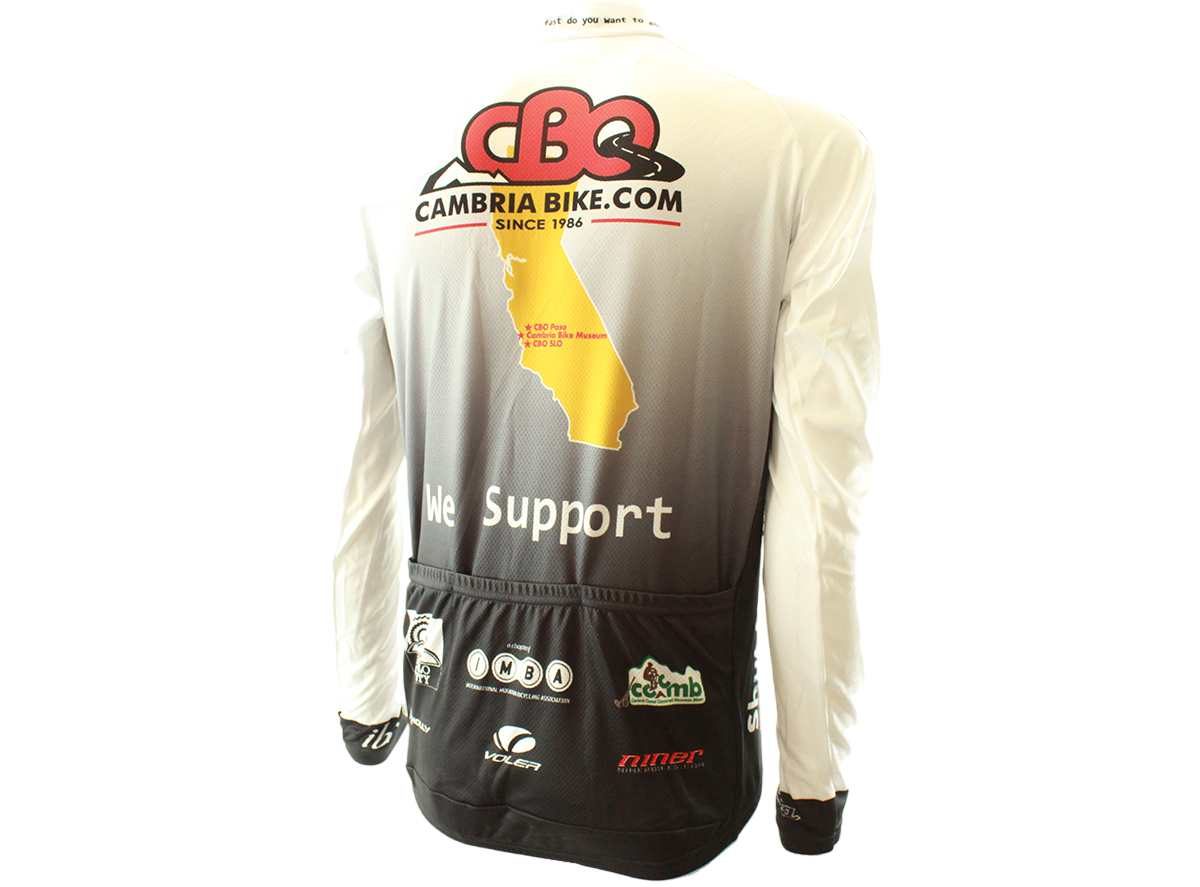 CBO CBO Mens Long Sleeve Equipe Club Jersey - White - Black