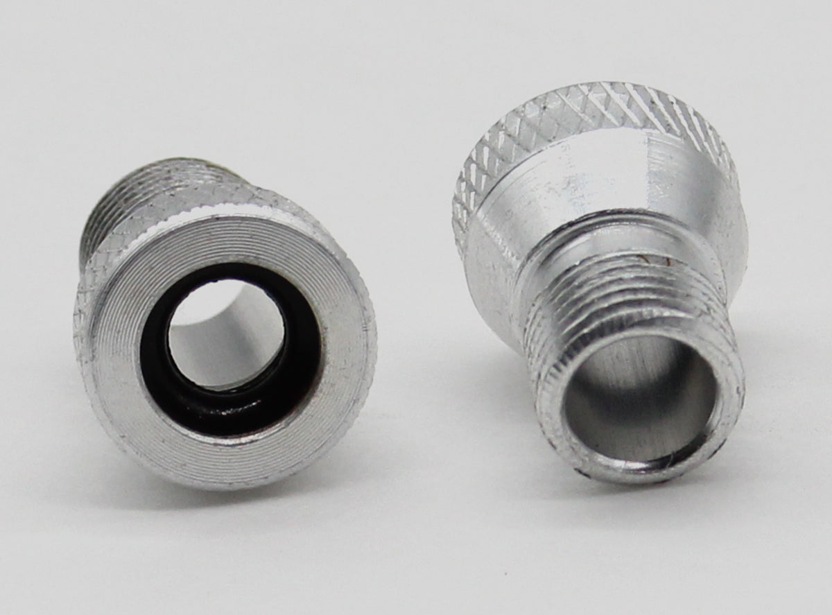 CBO Presta Valve Adaptor - Slide On Silver Presta to Schrader 