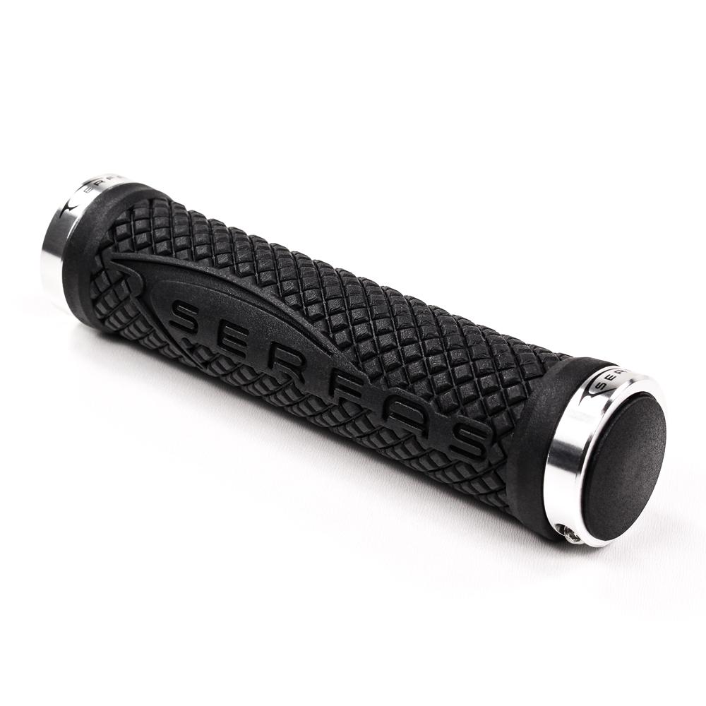 Serfas Connectors Diamond Plate Lock-On Grips - Black Black  