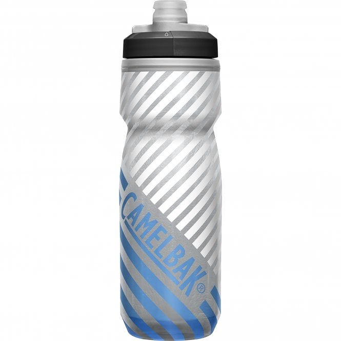 Camelbak Podium Chill Outdoor Water Bottle - 21oz - Gray-Blue Stripe - 2022 Gray - Blue Stripe  
