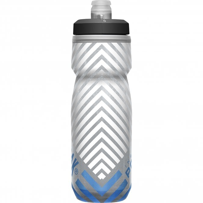 Camelbak Podium Chill Outdoor Water Bottle - 21oz - Gray-Blue Stripe - 2022