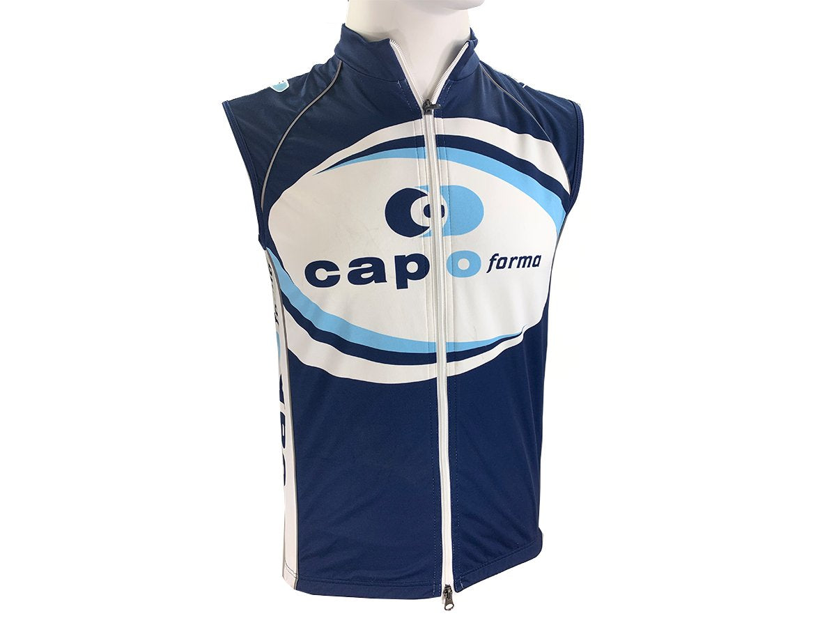 Capoforma Retro Lite Super Corsa Short Sleeve Wind Jersey - Blue-Blue Corsa Blue - Corsa Small 