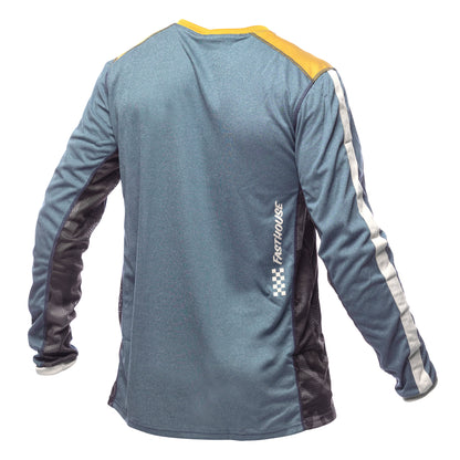 Fasthouse Classic Acadia Long Sleeve MTB Jersey - Youth - Heather Indigo