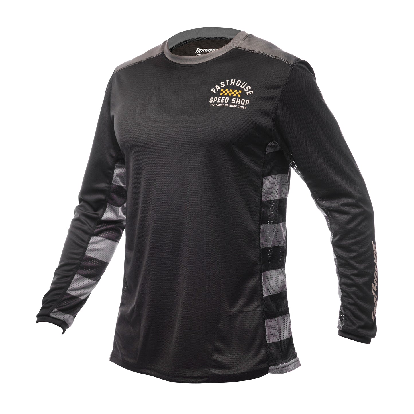 Fasthouse Classic Outland Long Sleeve MTB Jersey - Black - 2022 Black Small 