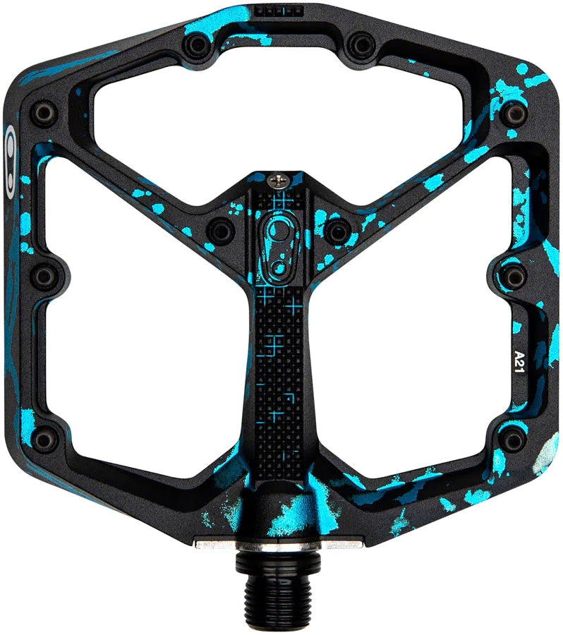 Crank Brothers Limited Edition Stamp 7 Pedals - Blue-Splatter Paint Blue Large 