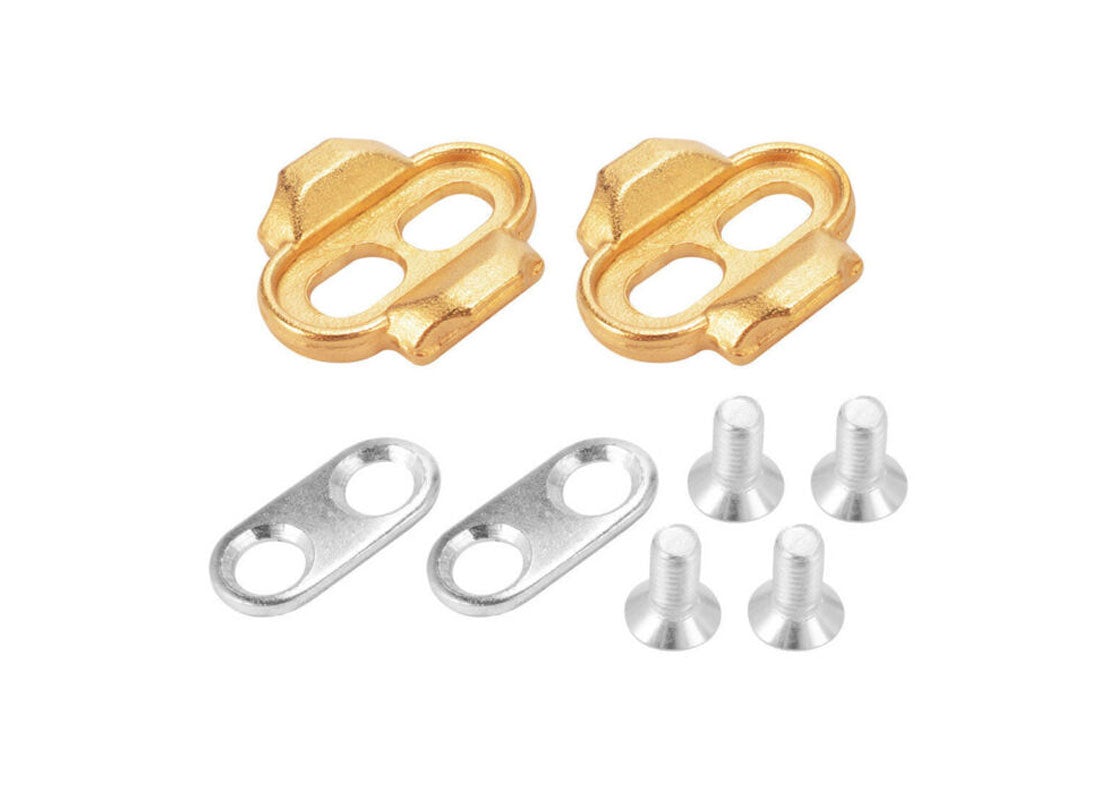 Crank Brothers Easy Release Cleats Kit - 0 Deg Float - Brass Brass  