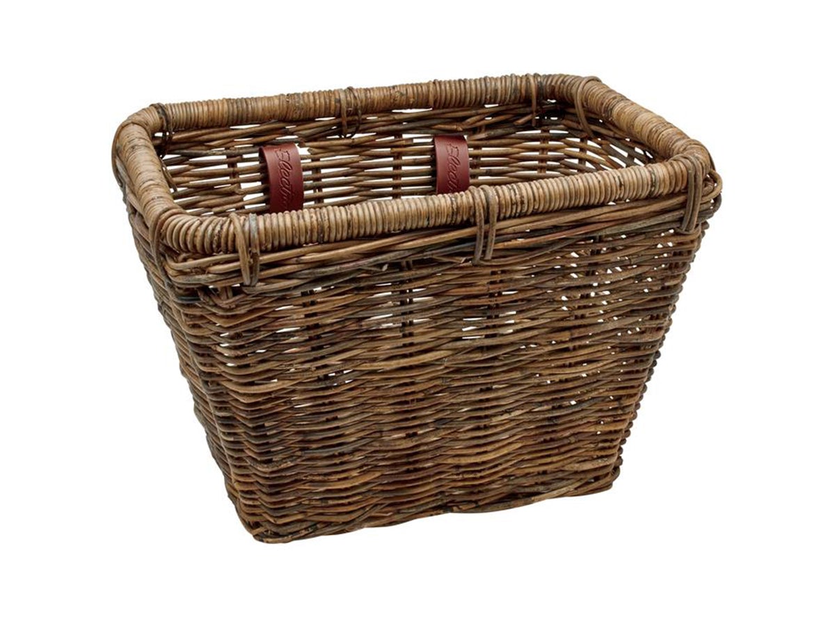 Electra Rattan Rectangular Basket - Brown Brown No Lid 