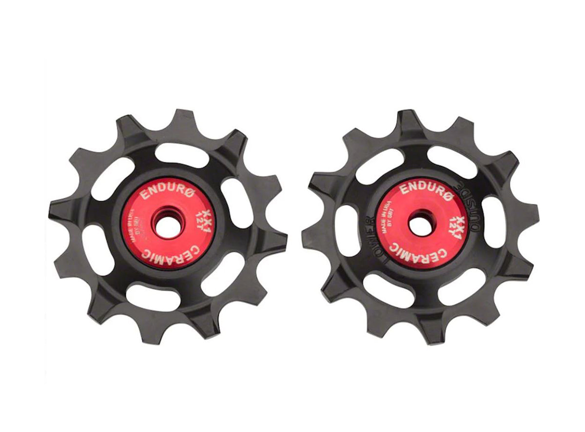 Enduro ZerO Pulley Set Black - Red SRAM XX1 - 12t 