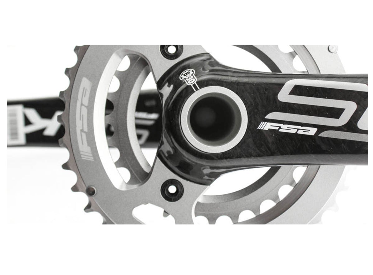 FSA SL-K PF30 10 Spd Crankset - Carbon-White