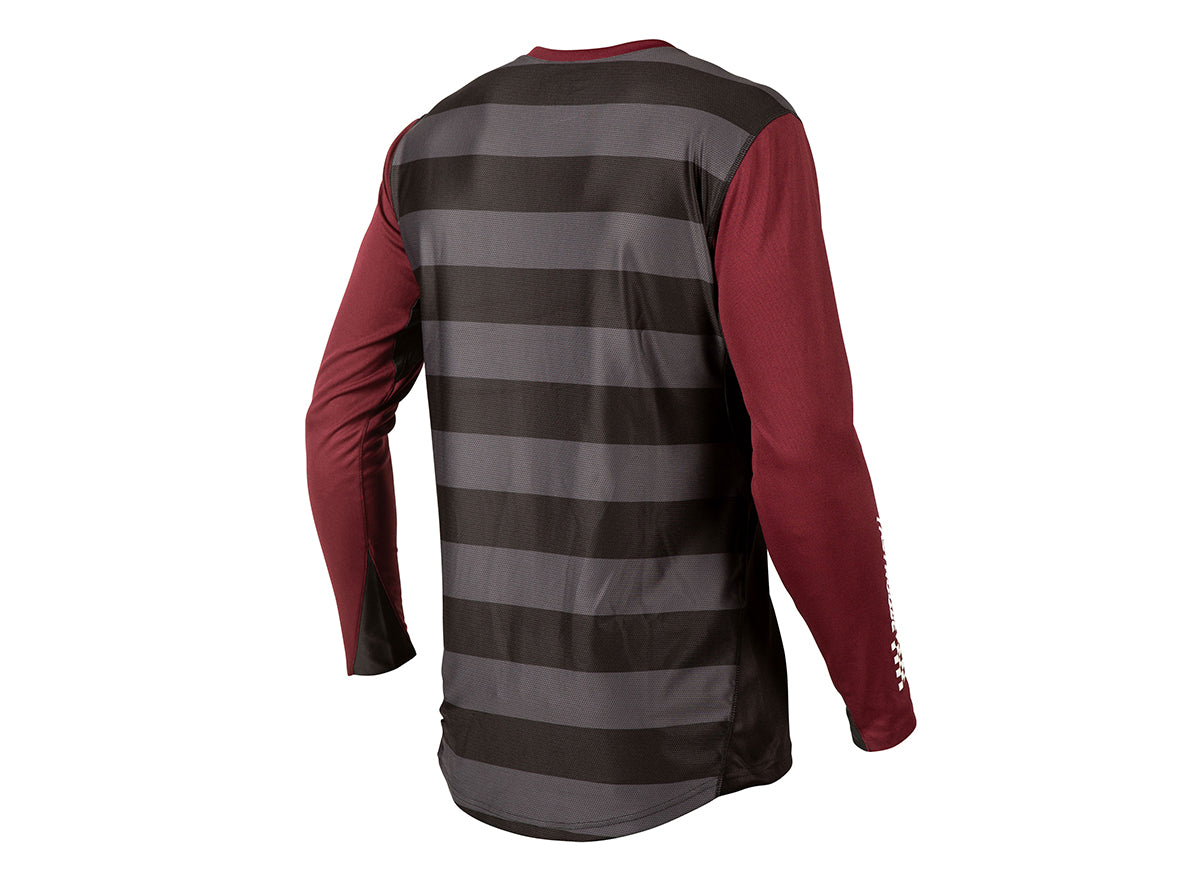 Fasthouse Alloy Block Long Sleeve MTB Jersey - Maroon-Black