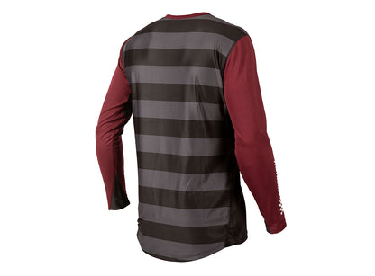 Fasthouse Alloy Block Long Sleeve MTB Jersey - Maroon-Black