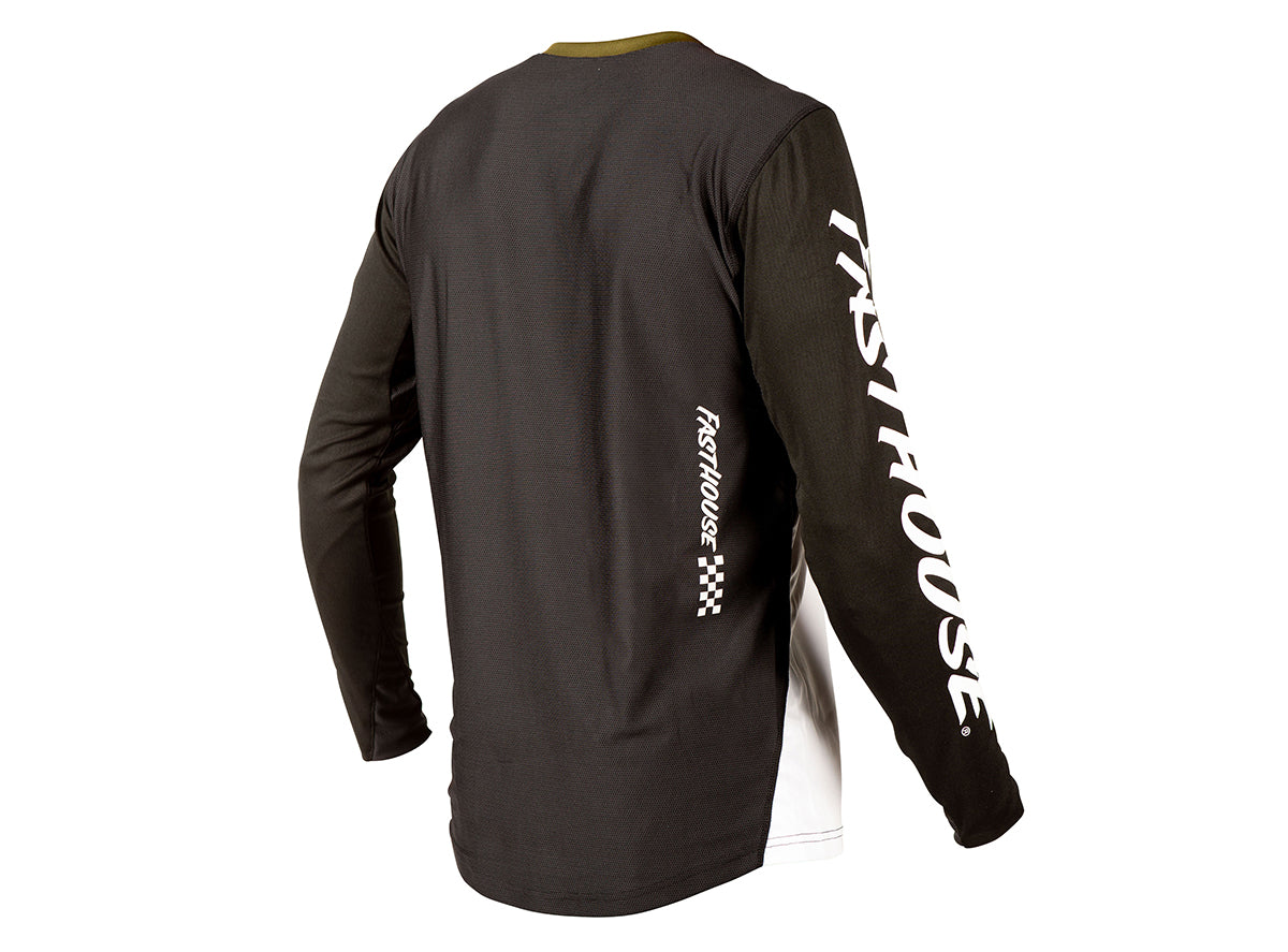 Fasthouse Alloy Kilo Long Sleeve MTB Jersey - Olive-White