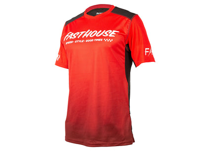 Fasthouse Alloy Slade Short Sleeve MTB Jersey - Red-Black Red - Black Small 