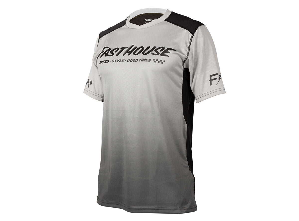 Fasthouse Alloy Slade Short Sleeve MTB Jersey - Gray-Black Gray - Black Small 