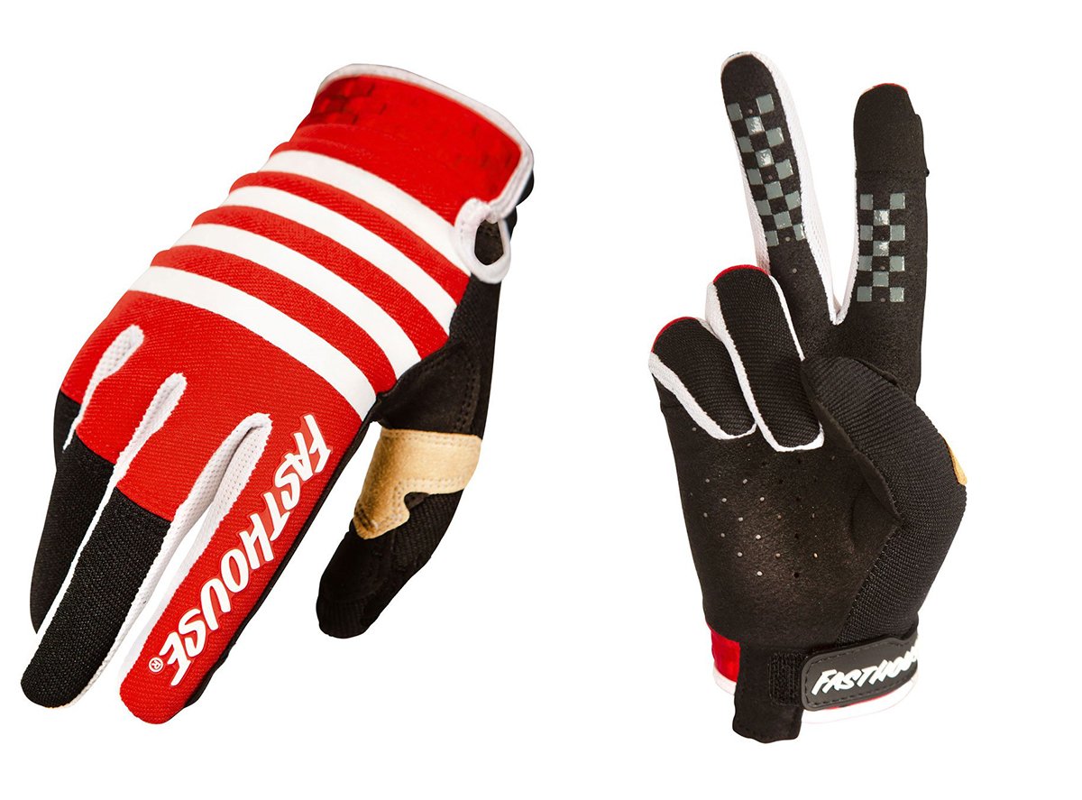 Fasthouse Speed Style Striper MTB Glove - Red-Black Red - Black Small 
