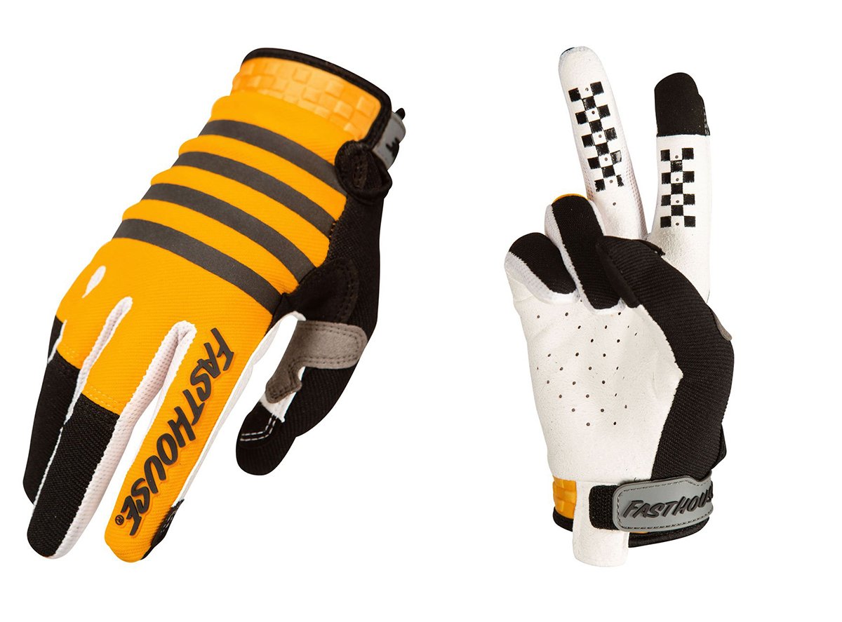 Fasthouse Speed Style Striper MTB Glove - Yellow-Black Yellow - Black Small 