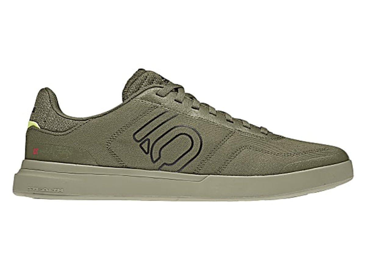 Five Ten Sleuth DLX Canvas Flat Pedal Shoe - Focus Olive-Core Black-Pulse Lime - 2022 Focus Olive - Core Black - Pulse Lime US 6 
