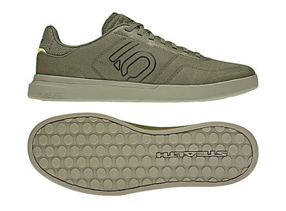 Five Ten Sleuth DLX Canvas Flat Pedal Shoe - Focus Olive-Core Black-Pulse Lime - 2022