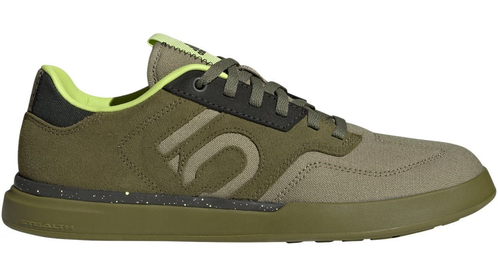 Five Ten Sleuth Flat Pedal Shoe - Womens - Focus Olive-Orbit Green-Pulse Lime - 2022 Focus Olive - Orbit Green - Pulse Lime US 5 