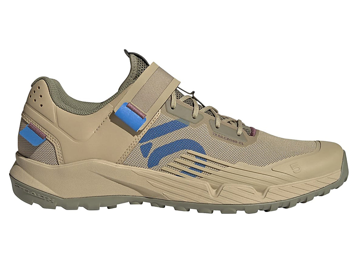 Five Ten Trailcross Clip-In MTB Shoe - Beige Tone-Blue Rush-Orbit Green - 2022 Beige Tone - Blue Rush - Orbit Green US 6 