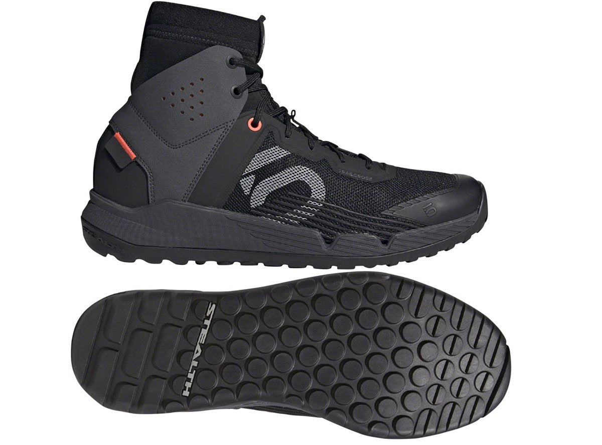 Five Ten Trailcross Mid Pro MTB Shoe - Core Black-Gray Two-Solar Red - 2021 Core Black - Gray Two - Solar Red US 9 
