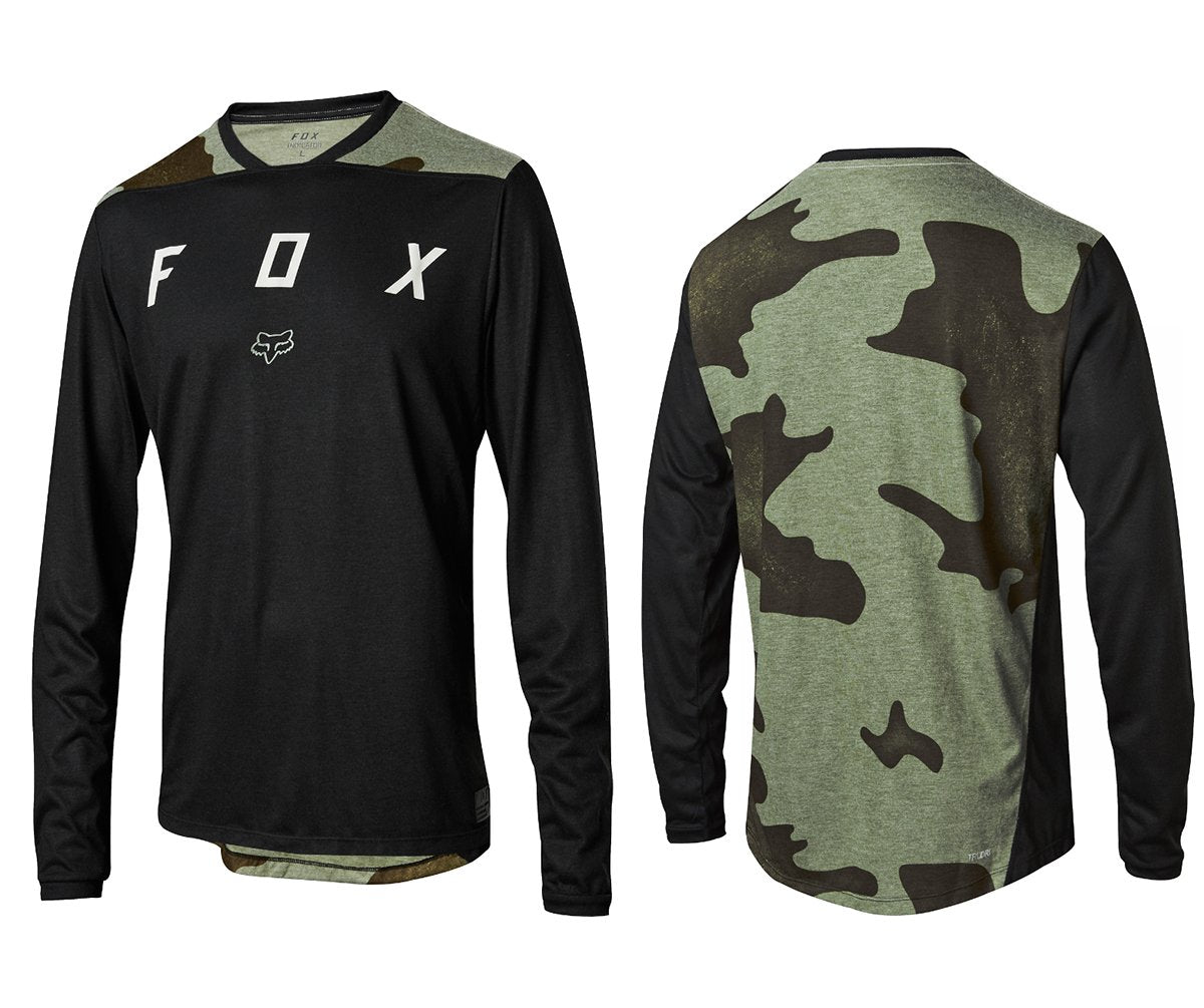 Fox Racing Indicator Mash Long Sleeve Camo Jersey - Black Black Medium 