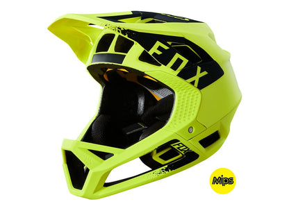 Fox Racing Proframe Mink Full Face Helmet - Womens - Yellow - Black Yellow - Black Small 
