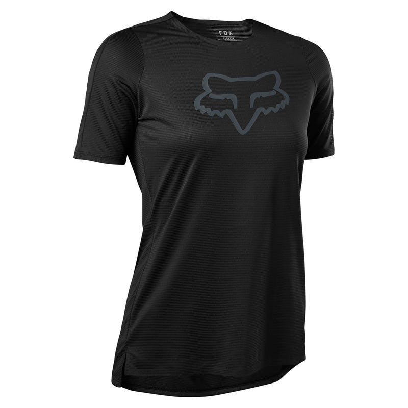 Fox Racing Flexair Short Sleeve MTB Jersey - Womens - Black - 2022 Black X-Small 