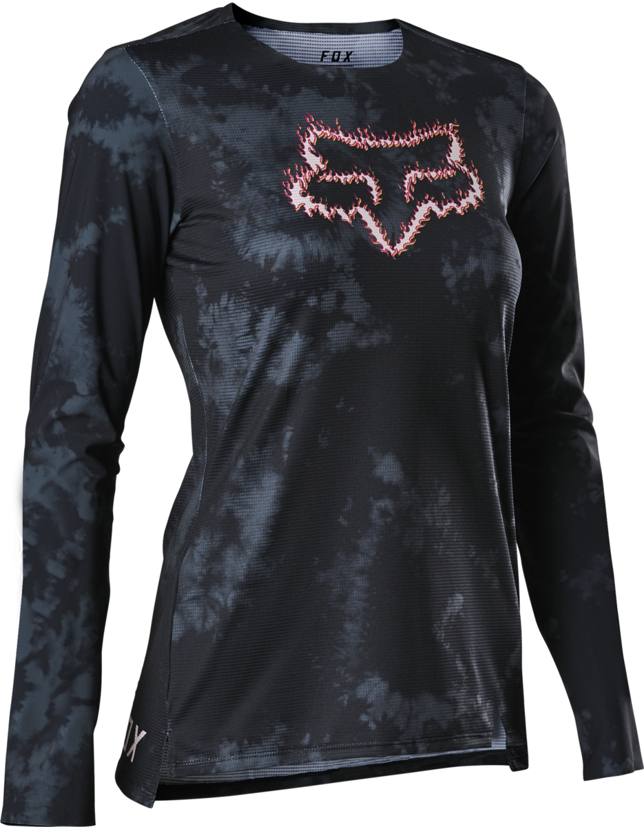 Fox Racing Flexair TS57 Long Sleeve MTB Jersey - Womens - Black - 2022 Black X-Small 